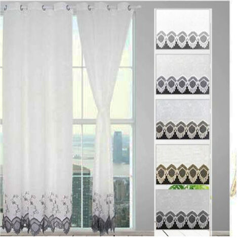 TRADE SHOP - Tenda Velia Silvana Pannello Singolo 6 Borchie Porta Finestra Bastone 140x280 Cm - (1/2)