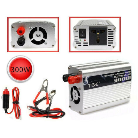 TRADE SHOP - Inverter Potenza 300 Watt Effettivi Convertitore Da 12v A 220v Trasformatore -