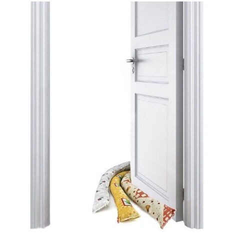 TRADE SHOP - Set 3 Paraspifferi Per Porte E Finestre Colorati Da 130 Cm Parafreddo Antivento -