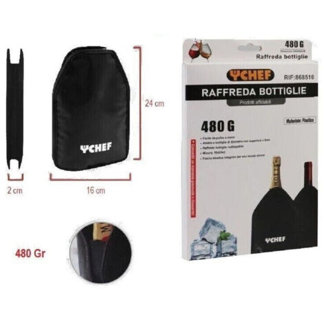 Virsus 1 Refrigeratore per Bottiglie Vino e Champagne 004, colore BORDEAUX, Borsa Termica da Tavolo Raffredda Bottiglie, Ghiaccio per Bottiglie