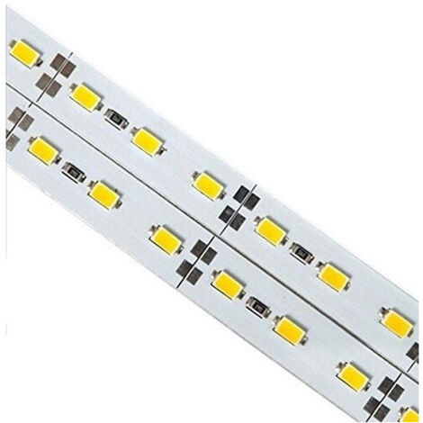 TRADE SHOP - Strip Striscia Rigida Barra 1 Metro A Led 5630 7020 5050 13w 72 Led Calda Fredda - -Bianco Freddo -SMD 7020 (1/2)
