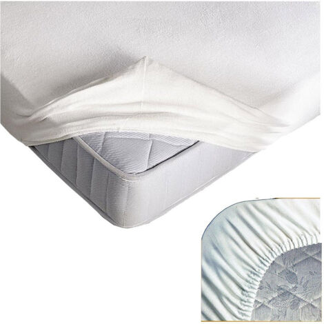 TRADE SHOP - Coprimaterasso Matrimoniale Salvamaterasso Spugna Con Angoli Elasticizzato 1,8x2 -