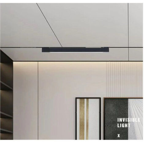 TRADE SHOP - Faretto Led Lineare Per Binario Track Monofase 20 Watt Orientabile Cct Pst-57-3c - Nero