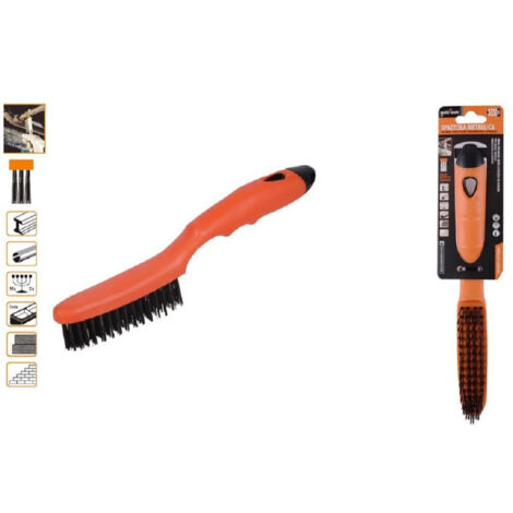 TRADE SHOP - Spazzola Metallica In Ferro Abrasiva Elimina Ruggine Forno Metalli Pulizia 92843 -