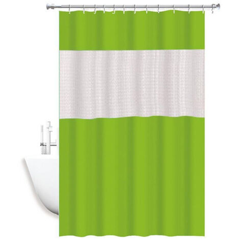 TRADE SHOP - Tenda Doccia Vasca Impermeabile Antimuffa In Eva Verde Giuntura 180x240cm 52135 -