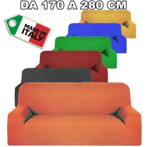 TRADE SHOP - Copridivano 4 Posti Estendibile Da 170 A 280 Cm Copri Divano Elasticizzato Color - Oro