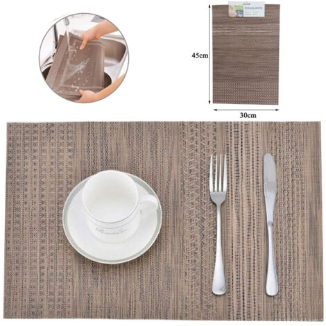 TRADE SHOP - Tovaglietta Tovagliette All'americana Colazione Cucina 30 X 45 Cm Marrone Chiaro -