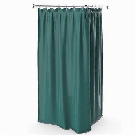 Tenda Da Doccia Verde Antimuffa, Impermeabile Con 12 Ganci Asciugatura Rapida Zavorrata 180 X 180 Cm In Poliestere Per Bagno Vasca Da Bagno 98435561