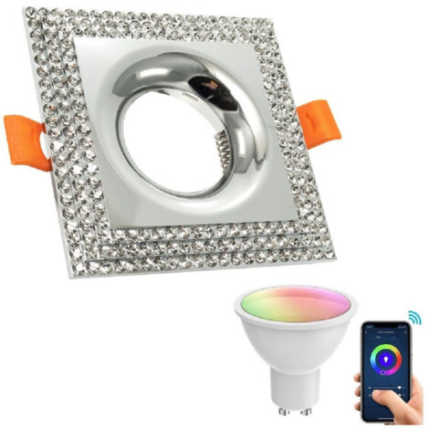 Faretto Lampadina LED 6W Dimmerabile RGB 6000K Attacco GU10 230V LED Rgbw Telecomando Ir Cromoterapia 85174495