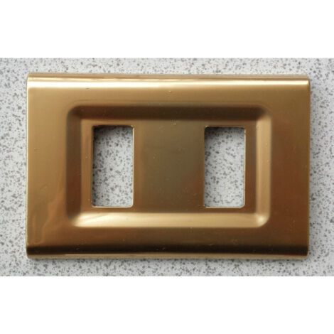 TRADE SHOP - Placchette Placche In Abs Serie Magic Elite Bticino Compatibili Color Copriprese - Oro Lucido -5 fori -