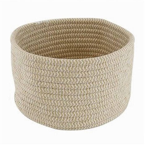 Cesto Portaoggetti In Erba Marina - Rotondo, Intrecciato, Naturale, Diametro 40 Cm, Per Casa - Foto 8