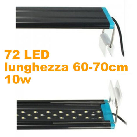 TRADE SHOP - Lampada D143 Luce Plafoniera Estendibile Led Per Acquario Bordo Vasca Regolabile -