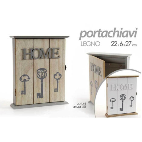 TRADE SHOP - Armadietto Portachiavi Parete Appendino Home 22x6x27cm Shabby Chic Col Ass 765896 -