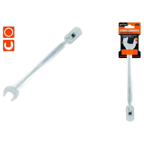 TRADE SHOP - Chiave Combinata 16mm Fissa E A Bussola Poligonale Con Snodo Cromo Vanadio 97564 - (1/2)
