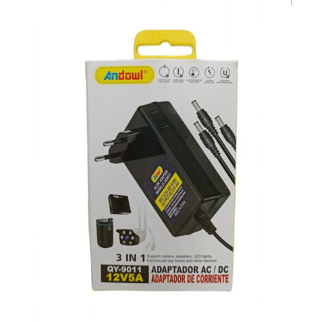 Alimentatore Universale 12V DC 1,5A | Ingresso 100-240V | Spina Euro | Connettore 5,5 X 2,1-2,5 Mm
