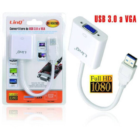 Adattatore Multiporta 4k Adattatore USB 3.0 A HDMI E VGA - Convertitore Dual Monitor 4K/1080p