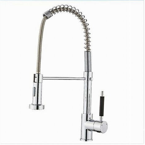 TRADE SHOP - Rubinetto Miscelatore Con Doccetta Lavello Isola Per Cucina Canna Alta 87466 - (1/5)