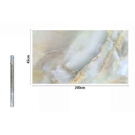 TRADE SHOP - Rotolo Pellicola Adesiva Parete Effetto Marmo 45 Cm X 2 Mt Mobili Cassetti 71257 -