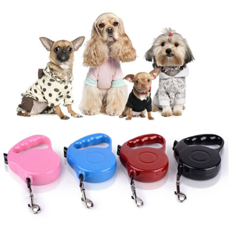 TRADE SHOP - Guinzaglio Allungabile Per Cane Media Piccola Taglia 3 Metri Vari Colori -