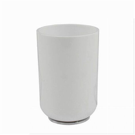 TRADE SHOP - Bicchiere Porta Spazzolini Dentifricio Bianco Accessori Arredo Per Bagno 69463 - (1/2)