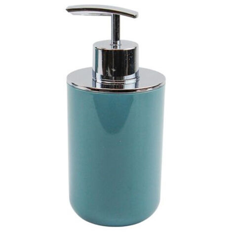 TRADE SHOP - Dispenser Porta Sapone Liquido Verde Petrolio Silver Per Ricambio Bagno 69473 -