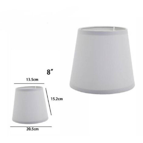 TRADE SHOP - Paralume Conico Cilindro Cappello Ricambio Per Lampada E Applique In Tessuto Tnt - Grigio -8" -