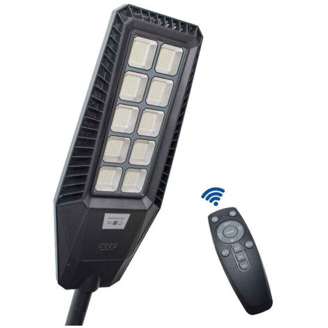 TRADE SHOP - Faro Stradale Solare Led 170 W Sensore Crepuscolare Ip65 Pannello Fotovoltaico -
