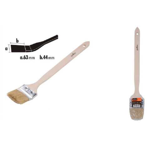 TRADE SHOP - Pennello Angolare Piatta Per Pittura Radiatori Termosifone 63mm Setole 44mm 90304 -