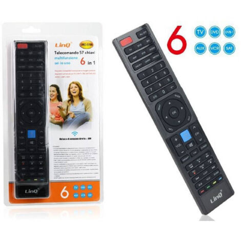 TRADE SHOP - Telecomando Universale 6 In 1 Programmabile Urc-5706 Per Tv Lcd Led Multifunzione - (1/5)