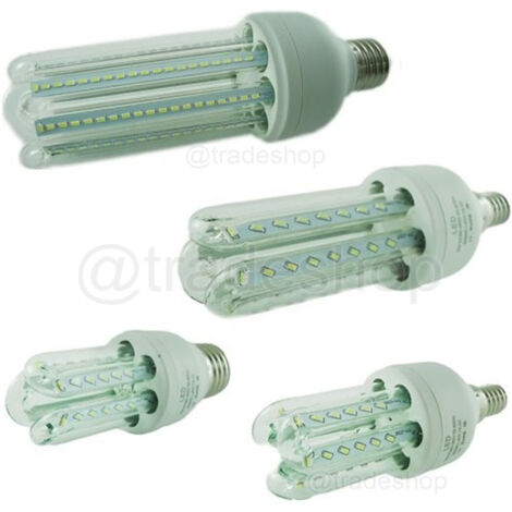 TrAdE Shop Traesio - Kit 4 Lampadine Led Attacco E27 9w Faretto Luce Bianco Freddo 6000k Durata - (1/2)
