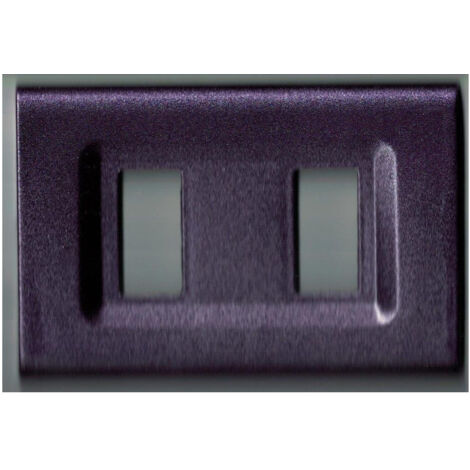 TRADE SHOP - Placchette Placche In Abs Serie Magic Elite Bticino Compatibili Color Copriprese - Viola Metallizzato -3 fori -