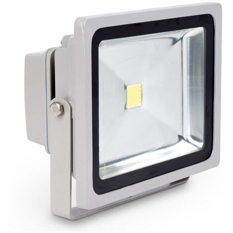 TRADE SHOP - Faro Faretto A Led Ultra Slim A Luce Calda Fredda Rgb Da Per Esterno Ip65 220v - -Bianco Caldo-100 Watt -Regular -