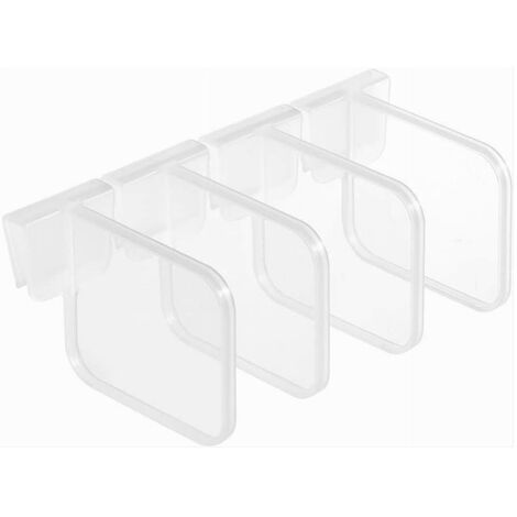 TrAdE Shop Traesio - Set 4 Pezzi Organizzatori Divisori Scomparti In Plastica Per Frigorifero Cucina - (1/5)