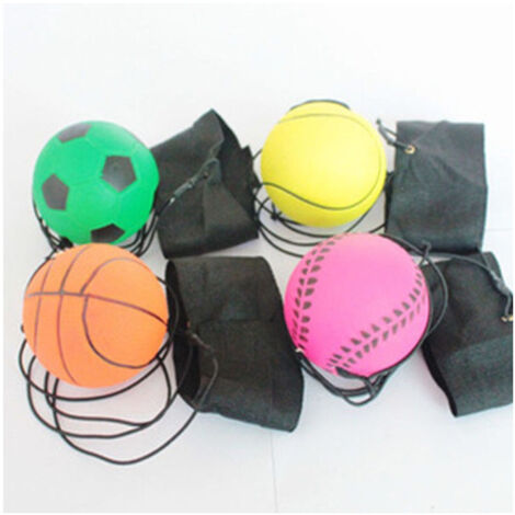 Palle A Rimbalzo Da Polso Con Elastico - 4 Pezzi Per Bambini E Allenamento - Foto 4