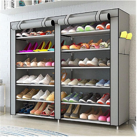 edihome, Scarpiera Slim, 10 Livelli, (33 x 33 x 173 cm), Organizzatore
