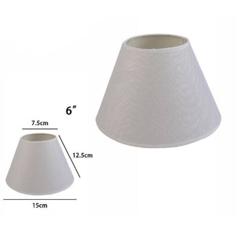 TRADE SHOP - Paralume Conico Cilindro Classico Ricambio Per Lampada E Applique In Tessuto Tnt - Bianco   -6"   -