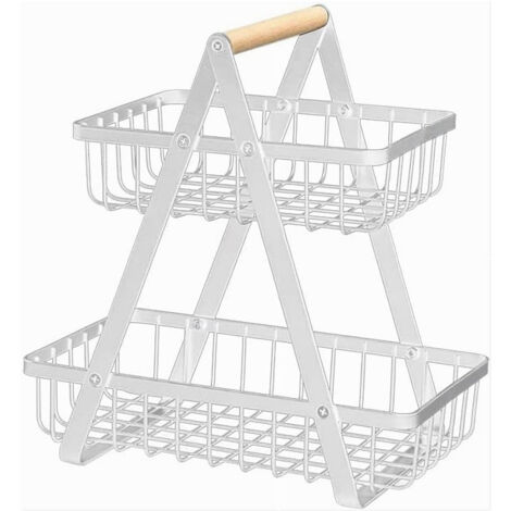 Cesto Portauova In Metallo – Diametro 25 Cm – Altezza Regolabile Da 18 A 32 Cm – Rustico E Pratico - 2