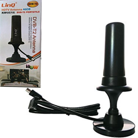 TRADE SHOP - Antenna Dvb-t2 Tv 46 Dbi Portatile Per Auto Camper Suv Con Calamita Per Esterno -