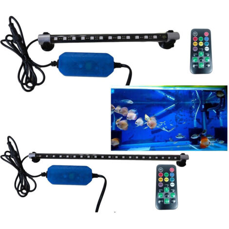 TRADE SHOP - Lampada Neon Led Immersione Acquario Tubo Luce Pesci T4 12 21 33 Led Colori - 6 Watt 33 LED