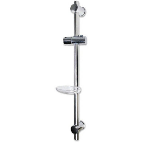 TRADE SHOP - Saliscendi Per Soffione Doccia Altezza Regolabile Con Portasapone 70 Cm 69203 -
