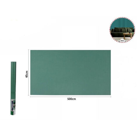 TRADE SHOP - Rotolo Pellicola Adesiva Verde Scuro 45cm X 5mt Per Mobili Carta Da Parati 71114 -