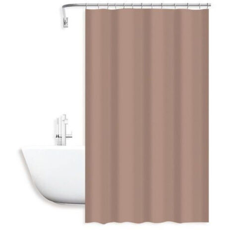 LB Tenda Doccia 180x200 Cm Con Mucca E Panorama Di Montagna - Tessuto Impermeabile Antimuffa Con 12 Ganci, Extra Lungo, Tema Rustico