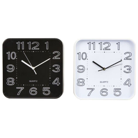 TRADE SHOP - Orologio Da Parete Muro A Quarzo Quadrato Analogico Casa Ufficio Da 30 Cm 196872 -