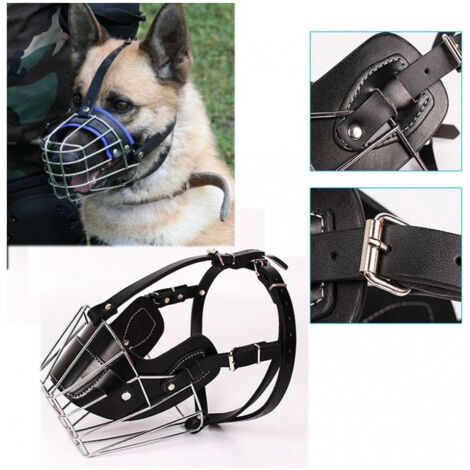 TRADE SHOP - Museruola Taglia S/m Metallo Cane Regolabile Toelettatura Antiabbaio Sicurezza -