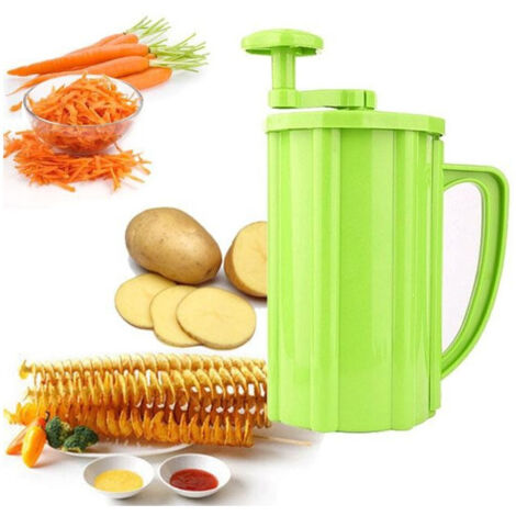 TrAdE Shop Traesio - Macchina Taglia Patate A Spirale Taglierina Multifunzione Per Frutta Verdura - (1/2)