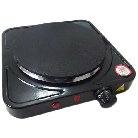 TRADE SHOP - Fornello Elettrico Portatile Da 1500w Regolabile Piastra Ghisa Ciclope -