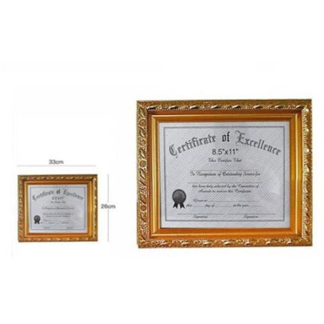 TRADE SHOP - Cornice Per Foto Certificati Quadri Tele Dimensioni A4 20 X 30 Cm Dorato -