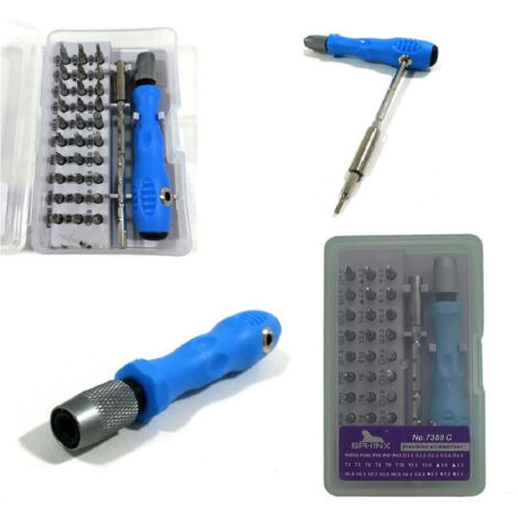 TRADE SHOP - Set 32 In 1 Punte Di Precisione Cacciaviti Torx Per Cellulari Orologi Pc 7389c - (1/5)