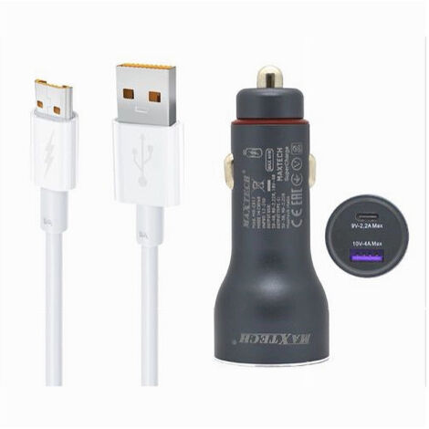 TRADE SHOP - Kit Caricatore Auto Usb Ricarica Rapida 40 W 5a Cavo Dati Micro Usb 1 Mt Ma-s04 - (1/3)