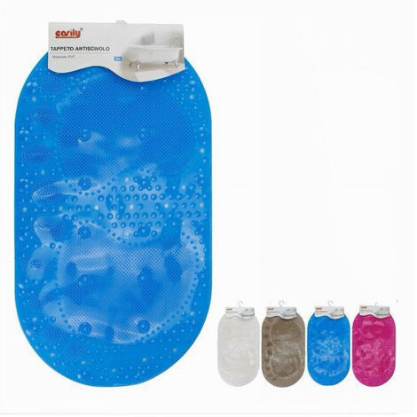 Cleafe - Tappeto Tappetino In Pvc Antiscivolo Per Vasca Da Bagno Doccia 76.5x37.5cm 59625